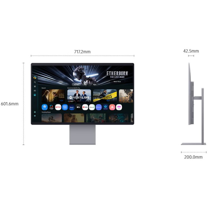 Samsung Smart Monitor Gaming M9 M90SF S32FM900SU 32" 4K QD-OLED Plata Samsung Smart Monitor Gaming M9 M90SF S32FM900SU 32" 4K QD-OLED Plata